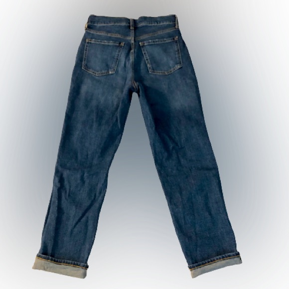 Old Navy Distressed High Rise Button Fly Jeans Sz 4 - Picture 5 of 6